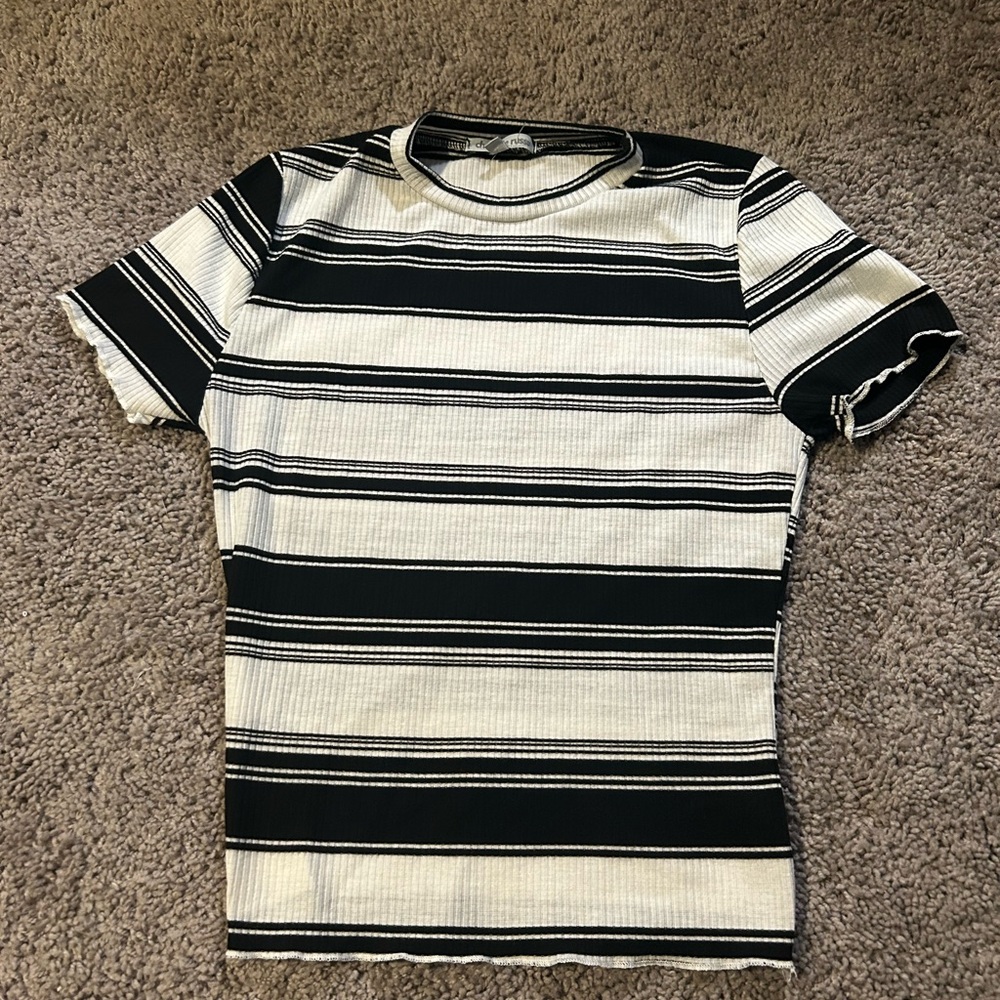 Striped Black and White Men's Shirt